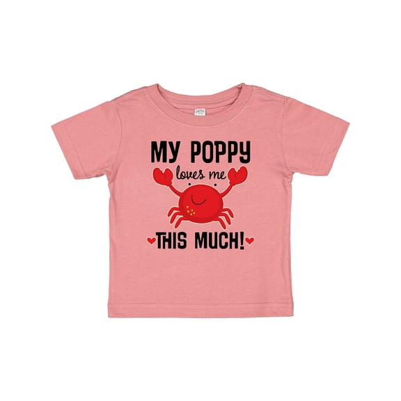 Inktastic My Poppy Loves Me Grandchild Boys or Girls Baby T-Shirt