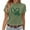 Light Green, variant on LUOGENLI Female T-shirts for Womens Women's St. Patrick's Day Crew Neck Short Sleeve T Shirt Tee T-shirts Womens Big and Tall St. Patrick's Day White L