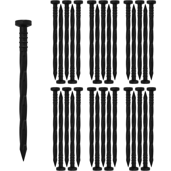 Gardzen 30 Pcs Landscape Edging Anchoring Spikes, 6" Height Yard Lawn Paver Edging Stakes