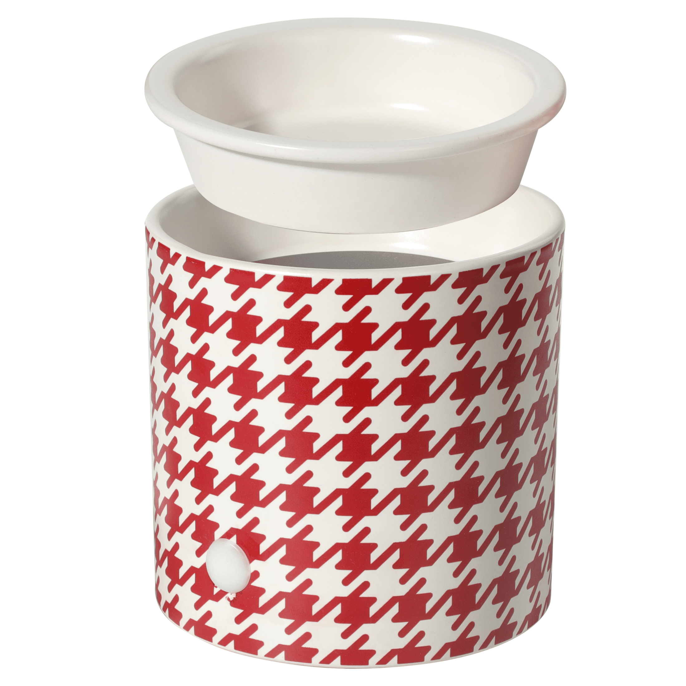 Mainstays Red Houndstooth Full Size Ceramic Fragrance Wax Melt Warmer