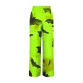 thumbnail image 4 of WXLWZYWL Halloween Pants for Women Women's Comfy Stretch Pants Casual Palazzo Sweatpants Bat Print Drawstring Wide Leg Pant Lounge Elastic Waist Sweatpant, 4 of 5