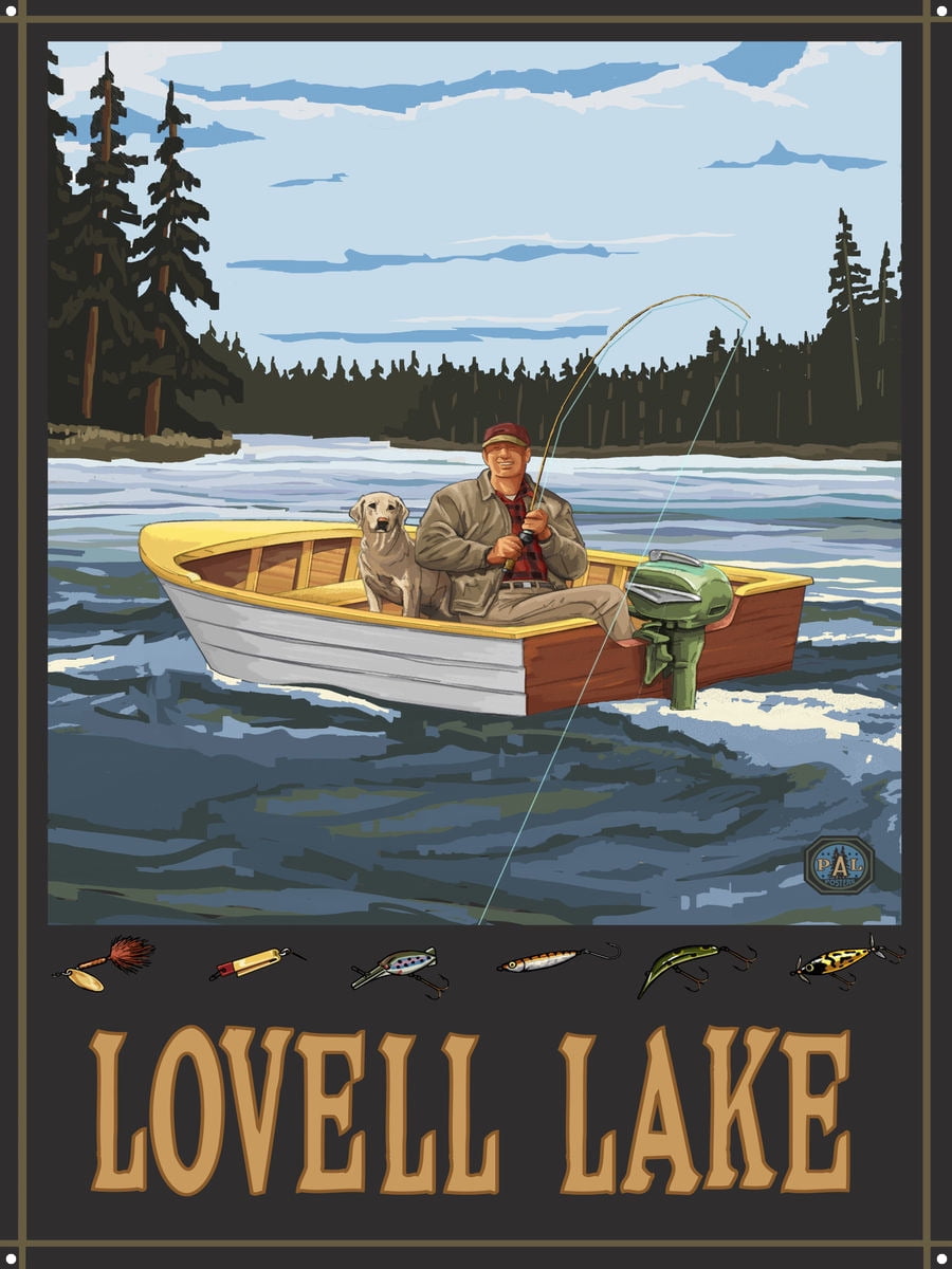 Lanquist 11 by 17-Inch Northwest Art Mall New Hampshire Fishing Wall Artwork by Paul A