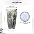 thumbnail image 4 of Cauagu Moon Flower White Owl Pattern 20oz Tumbler,Stainless Steel Vacuum Insulated Tumbler with Lid Insulated Coffee Mug Thermal Cup with Splash Proof Sliding Lid-Straw Three-piece Set, 4 of 8