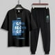 thumbnail image 5 of Conjuntos de camiseta y pantalones para hombre, oferta, top vintage, trajes deportivos holgados, sudadera moderna, ropa ajustada para hombre, chándal regular XL, 5 of 5
