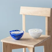 Kosta Boda Contrast Candle Woodland Vanilla White Glass Bowl Anna Ehrner 90 Hour