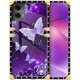 thumbnail image 1 of wonima11 Compatible with Motorola Moto G Power 5G 2024 Case, J Purple Abstract Butterfly A Luxury Elegant Soft TPU Shockproof Protective Metal Decoration Corner Back Cover Case, 1 of 1