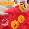 thumbnail image 4 of Non Stick Silicone Mini Muffin & Cupcake Baking Pan 24 Cup , BPA Free, Silicon & Dishwasher Safe Bakeware, 4 of 5