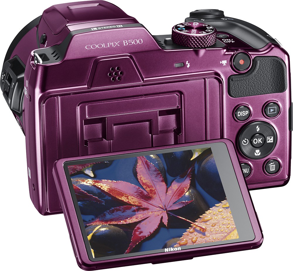 Nikon COOLPIX B500 Plum Camera 40x Optical Zoom + Flash + Case - 64GB Kit Bundle - image 3 of 11