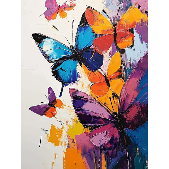 Colorful Butterfly Canvas Painting Wall Art,Suitable for Living Room, Bedroom, Dining Room, Office, and Bathroom Decor.
