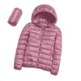 thumbnail image 4 of hoksml Women's Quilted Down Jacket Long Sleeve Hooded Zip Up Lightweight Winter Puffer Coat with Pockets, 4 of 7