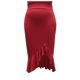 thumbnail image 4 of Vestido informal de invierno para mujer con hombros descubiertos, bajo con abertura, volantes, manga larga y cuello en V., 4 of 5