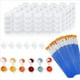 thumbnail image 2 of 100 Tiras, 600 Botes, Botes de Pintura VacíOs, Tiras, Mini Contenedores de Almacenamiento Transparentes y 100 Piezas, Pinceles para Pintar, Manualidades, 2 of 5