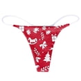 thumbnail image 2 of Culottes pour Femmes String pour Femmes T-Back Taille Basse Culottes Coton Sans Coutures sous-Vêtements Aguichant g-String Bikini String L, 2 of 5