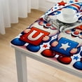 thumbnail image 4 of BANET Tablecloth Patriotic Gnomes Table Cloth Table Cover American Flag Star Picnic Table Cover for Party Camping Dinner Decor Supplies White, 4 of 7