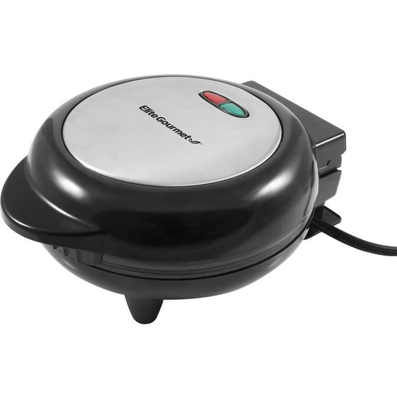 Elite Gourmet Dual Omelet & Fritattas Maker, Black and Stainless Steel