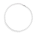 thumbnail image 2 of Collar de perlas simuladas, redondo, liso, de una sola capa, elegante collar de perlas de imitación para mujeres y hombres, 13,8 de largo, 2 of 12
