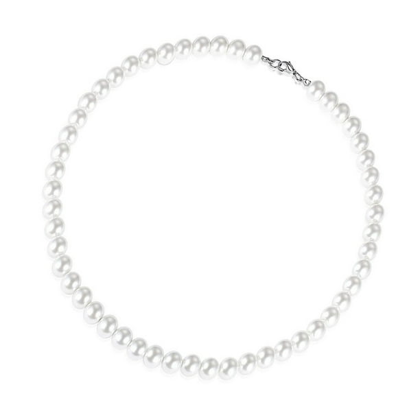 Simulated Pearl Beaded Necklace,Simulated Pearl Necklace Round