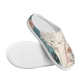 thumbnail image 3 of Daiia Celestial Cat And Flowers Print Women’s Fuzzy Slippers Memory Foam Lightweight House Shoes Cozy Loafer Flannel House Shoes-40/41, 3 of 7