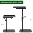 thumbnail image 6 of Adjustable End Table for Couch, 360° Swivel C Shaped Side Table with Height Adjustment, Sofa & Bedside Table for Laptop Use, Working & Reading, TV Tray Alternative, Space Saving, Folding Side Tables, 6 of 9