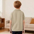 thumbnail image 7 of ITSAME T-Shirts for Boys, Short Sleeve Lapel Breathable Comfort Summer Casual Loose Tops Khaki Size 11, 7 of 7