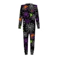 thumbnail image 4 of YABCSAZ Family Sets Long Sleeve Round Neck Tops and Pants Casual Loose Fit Trendy Funny Printed Outfits 2 Pieces Home Wear Pajama Sets for Halloween, 4 of 5