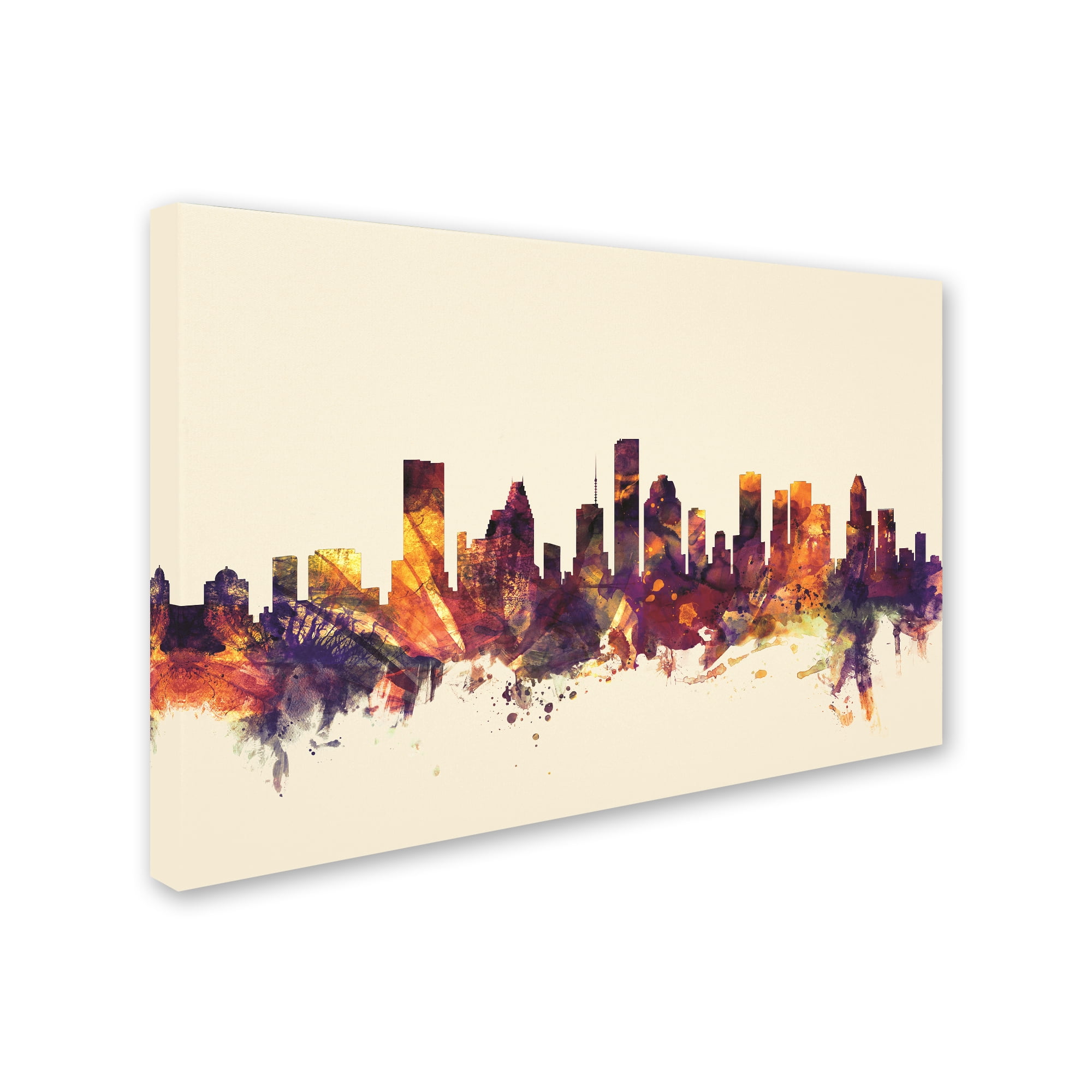 Trademark Fine Art 'Houston Texas Skyline' Canvas Art by Michael Tompsett