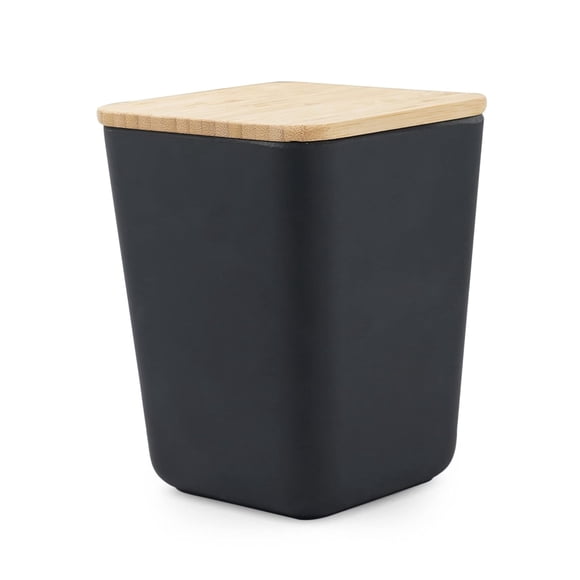 Eco-friendly Bamboo Fibre Storage Container - Black, 1000ml | Airtight Canister With Lid - Reusable, Lightweight, Durable, Break Resistant, Easy To Clean