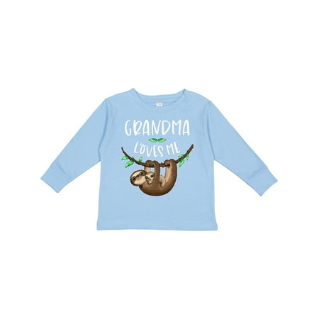 

Inktastic Grandma Loves Me Cute Sloth and Baby Gift Toddler Boy or Toddler Girl Long Sleeve T-Shirt