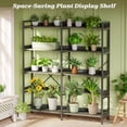 thumbnail image 2 of Amadwell 5-Tier Bookshelf with 10 Open Shelves, 47" Freestanding Bookcase, Sturdy Metal Frame, for Living Room, Gray, 2 of 9