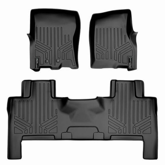 SA0183-B0183 2 Row Floor Mats Liner Set for 2011-2017 Ford Expedition, Black