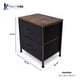thumbnail image 3 of Buro Para Recamara, Mesa de Noche Auxiliar De Madera MDF Mueble Moderno Con Cajones Para Dormitorio - Color Negro, 3 of 5