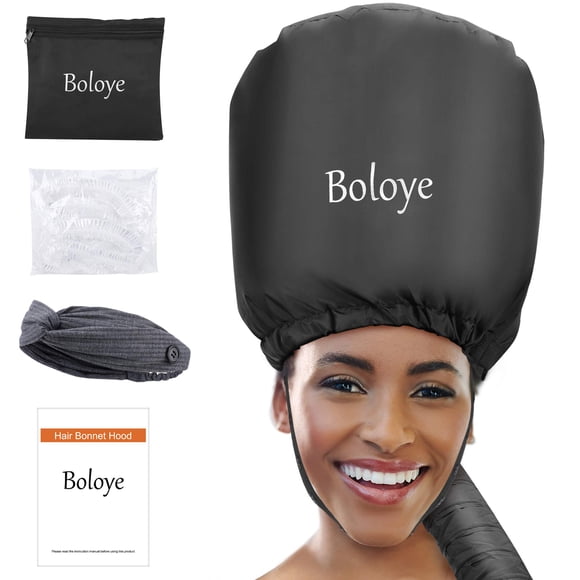 Secador de pelo con capó – Accesorio para secador de pelo con capó suave Boloye con diadema protectora contra el calor para reducir el calor alrededor de las orejas – Se utiliza para peinar el cabello