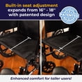 thumbnail image 3 of Silla de ruedas plegable ligera Drive Medical K318DFA-ELR Cruiser III con respaldo abatible, brazos completos desmontables y reposapiernas elevable (negra, 45 cm, 17 kg), 3 of 5