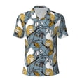 thumbnail image 2 of Daiia Squirrel And Leaves Pattern Men’s Polo Shirts,Solid Deck Shirt,Classic Fit, Breathable Cotton Polo for Casual and Sport Wear-Small, 2 of 9