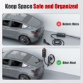 thumbnail image 4 of Wall mount for Type 2 cable, electric charging station organizer, silver accessory, 4 of 5