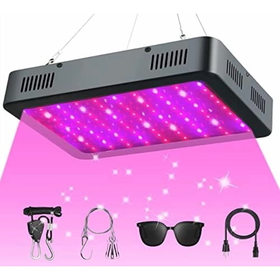 1200W LED Grow Light, Full Spectrum Plant Light with Daisy Chain, Grow Lights for Indoor Plants Greenhouse Hydroponic Growing Lamps with Veg Bloom Switch