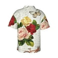 thumbnail image 3 of Easygdp Vintage Bike Flower Butterfly Men's Hawaiian Shirts Print Lapel Short Sleeve for Beach, vacation, party, casual occasions - Small, 3 of 9