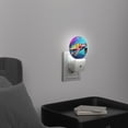 thumbnail image 2 of Round LED Night Lights Lamp with Dusk to Dawn Sensor, Colorful Geometric Styled SeTurtle Night Light Plug Into Wall for Kids Room, Bedroom, Bathroom, Kitchen, Hallway, 2 of 4