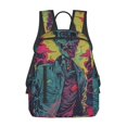 thumbnail image 3 of Balery Neon Zombie Skull Lightweight Backpack for Men and Women - Durable and Water-Resistant, Ideal for School, Work, Travel, and Everyday Use, 3 of 9