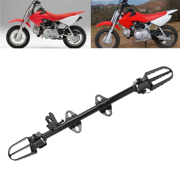 Luniquz Dirt Bike Foot Pegs, Steel Alloy Footpegs Mount Bracket Compatible with CRF50 50cc 70cc 110cc 125cc