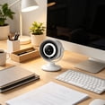 thumbnail image 3 of Rechargeable Desk Fan, Portable Mini Table Fan with LED Light and Digital Display, Stepless Speed Control USB-C Fan for Office, Bedroom, Home, Travel, 3 of 7