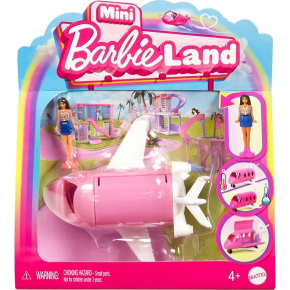 Barbie Mini BarbieLand Doll & Toy Vehicle Sets, 1.5-inch Barbie Doll & Iconic Toy Vehicle with Color-Change Surprise (Styles May Vary)