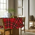 thumbnail image 3 of Christmas Tablecloth 60×60 Inch Round, Buffalo Plaid Red Washable Table Cover for Party Picnic Dinner Decor, 3 of 6