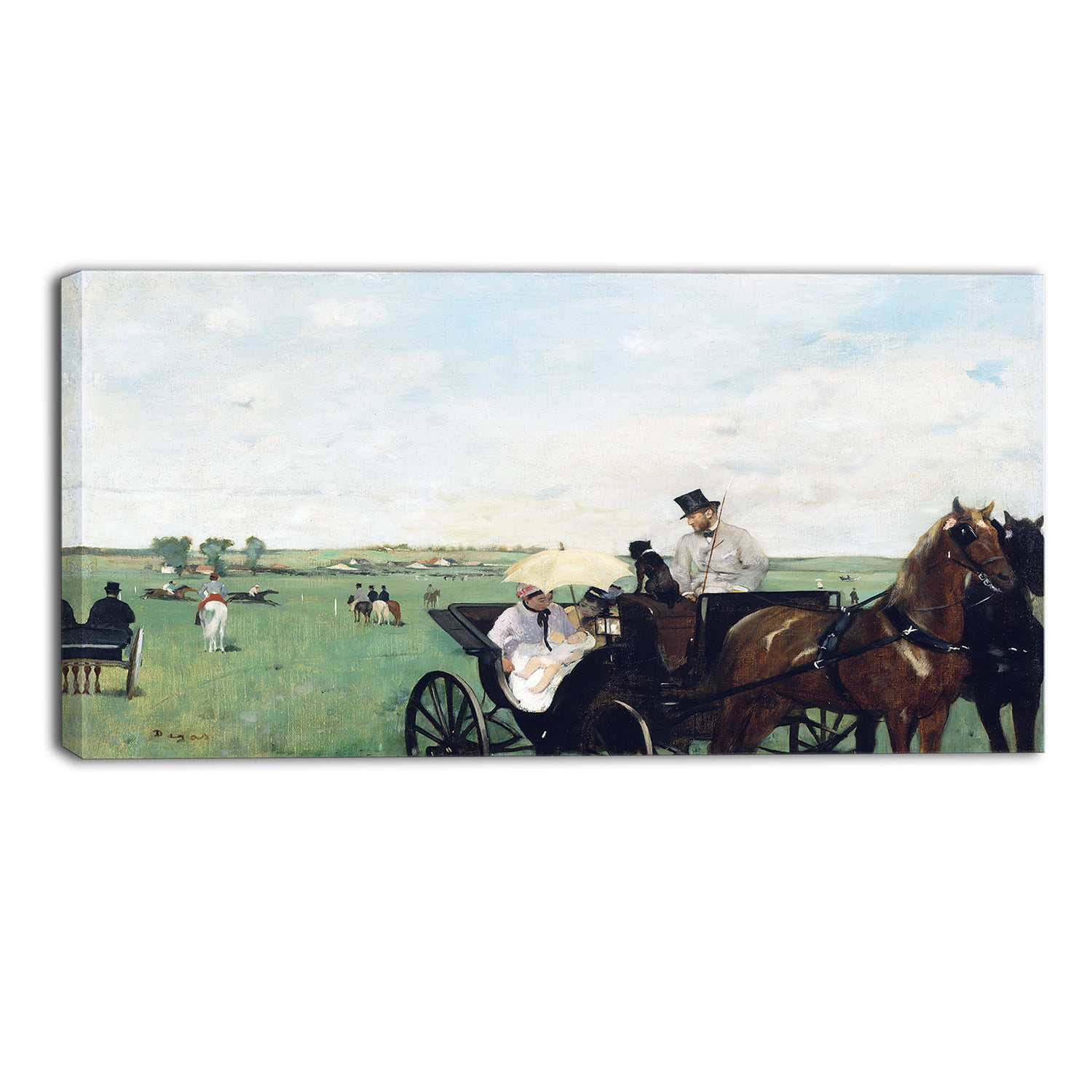 DESIGN ART 'Edgar Degas - At the Races in the Countryside' Landscape ...