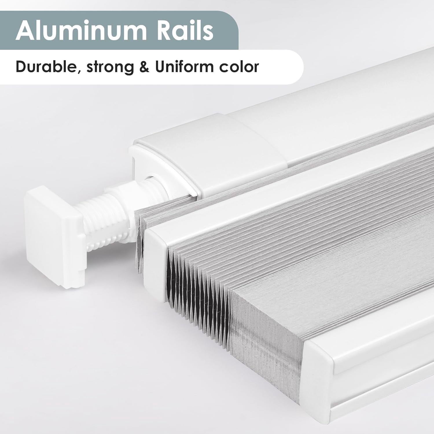LazBlinds No Tools No Drill Cordless Cellular Shades, Top Down Bottom Up (TDBU) Honeycomb Shades for Home, Blackout Light Blocking Thermal Insulation Blinds for Windows, 37" W x 64" H, White