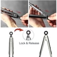 thumbnail image 4 of Clip de silicona para alimentos de acero inoxidable 2pcs - Negro 12 pulgadas Fokelyi ZJWJ438, 4 of 8