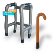 2 Pc Blow Up Walker Cane Inflatable Pool Floats Funny Adult Gag Gifts Retirement Party Decor