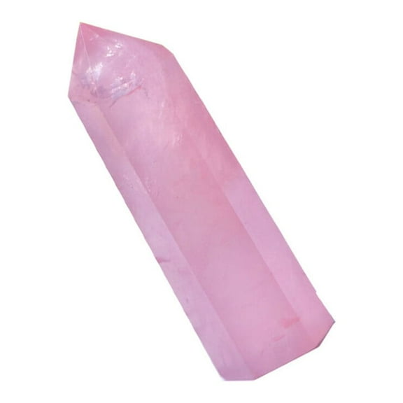 ROSENICE 1Set Chakra Quartz Crystals Points Wands Kit Pink Hexagonal Column Crystal Energy Wand for Healers