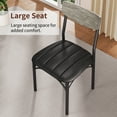 thumbnail image 2 of Hijob Dining Chairs Set of 4, Mid-Century Modern Upholstered PU Dining Room Chair, Metal Legs for Kitchen Dining Chairs, Gray, 2 of 10