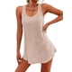 thumbnail image 3 of Trajes de Baño para Mujer, Vestidos de Playa Básicos, Sin Mangas, con Cuello en U, para Playa Crema XL, 3 of 9